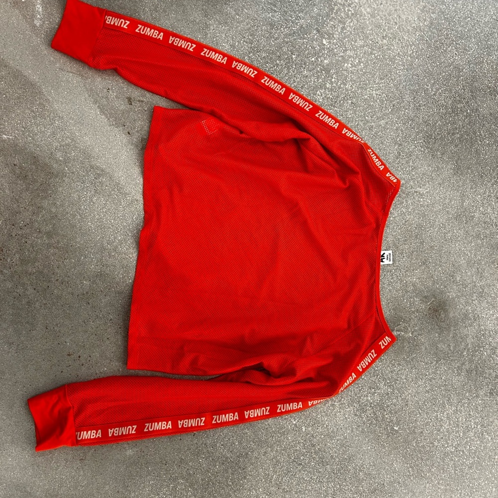 Zumba Fitness Red Mesh Top